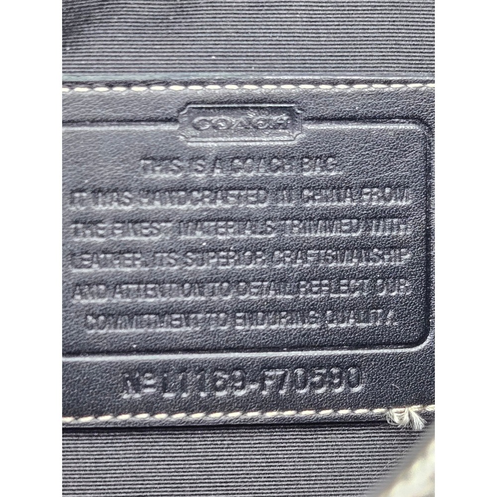 Coach Heritage Stripe Signature Messenger Bag Black Grey Crossbody F70590 - Picture 9 of 16